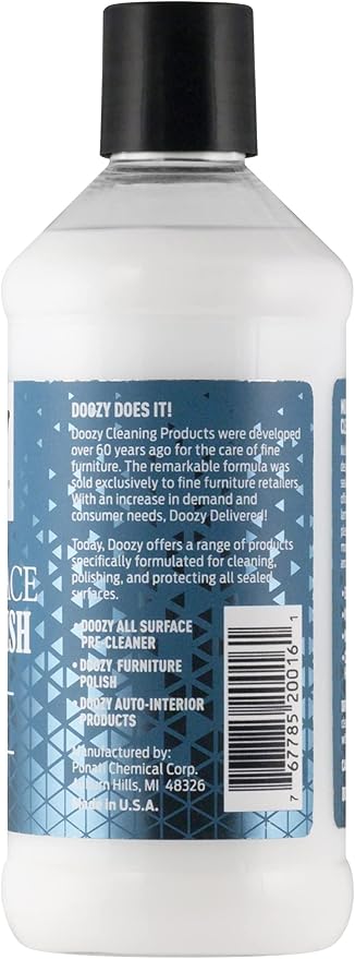 Doozy 16 oz Multi-Surface Cleaner Polish for All Furniture, Wood, Glass, Plastic, Metal, & Ceramic Surfaces - Cleans, Protects, Eliminates Dust, Streaking & Build Up on Sealed Surfaces