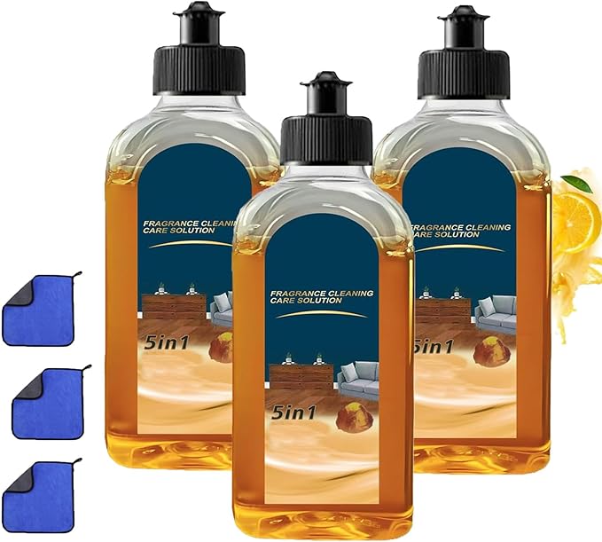 15.8 Oz/450 Ml 5 in 1 Floor Cleaner Shine, Fragrance Cleaning Care Solution 5 in 1, Cleaner & Polish Solution for Hardwood Floors, 2026 New Wood Floor Cleaner, for Home (1)