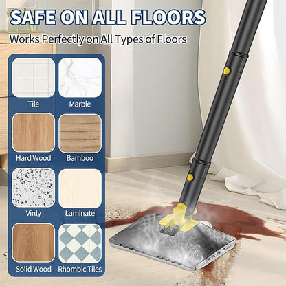 Steam Mop Pads Compatible with ScrubWiz & LABIGO Steam Mop Cleaner - Washable and Reusable Microfiber Replacement Mop Pads for Cleaning Floors and Carpets, 6 Pack