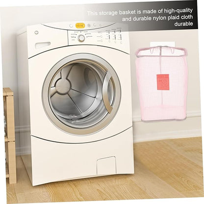 Vaguelly Folding Wall-mounted Laundry Basket with Nail Hook Space-saving Clothes Storage Organizer for Home Use Lightweight and Convenient for Clothing and Toy Storage