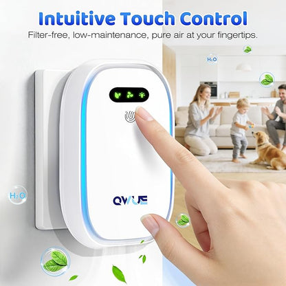 Air Ionizers with Warm Night Light (2 Pack), Plug in Negative Ion Air Purifier, Quiet Air Freshener for Odors, Smoke, Dust, Portable Air Purifiers for Home, Office, Bedroom, Bathroom, Mini Air Cleaner