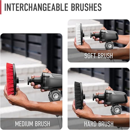 Hoover ONEPWR Telescoping Scrubber, Electric Spin Scrubber for Cleaning, Pivoting Brush Head, 4+ Feet of Reach, Water Resistant Power Cleaning Brush for Home and Outdoors