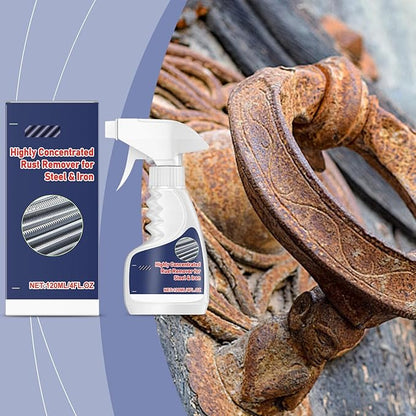 Rust Remover, Powerful Rust Remover Heavy Duty Metal Cleaner, Multipurpose Rust Remover Spray, Highly Concentrated Steel Remover for Tools, Stainless Steel, Automotive Parts (White-1PCS)