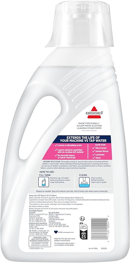 Bissell Spring Breeze Steam Water 80oz