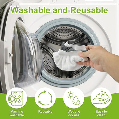 CEYAZYE 20 Pack Microfiber Cloths for Handheld Steam Cleaner, Universal Steam Mop Pads Replacement, Steams Shot Accessories Reusable Washable, Compatible with Most of Handheld Models