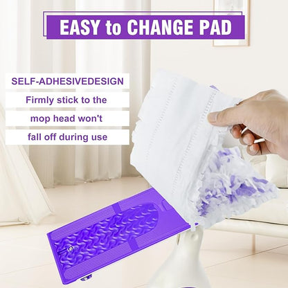 40 Pack Power Mop Refills for Swiffer Power Mop，Unscented&Thickened Multi-Surface and Wood Spray Mops for Floor Cleaning