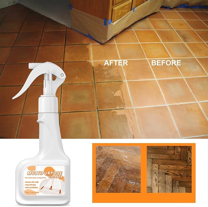 Multi-Purpose Gentle Formula Wood Cleaning Spray, Powerful Degreasing Cleaner Spray, Powerful Decontamination Floor Cleaner, All Purpose Cleaning Spray for Bathroom Kitchen Household Cleaning (1Pc)