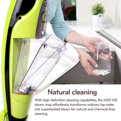 H2O HD Steam Mop & Handheld Steam Cleaner | 3-in-1 Floor Steamer | 1500W Power & 450ml Removable Tank | Foldable Storage | Hardwood, Tile & Laminate Cleaner