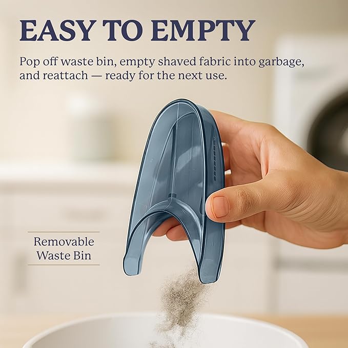 Farberware Lint Remover Fabric Shaver – Battery Operated Lint Shaver with Triple Blades for Clothes, Sweater Shaver to Remove Fuzz, Lint Balls, Pilling for Clothing, Couch, Furniture (Blue, Large)