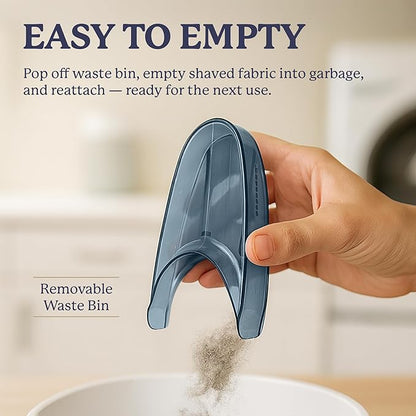 Farberware Lint Remover Fabric Shaver – Battery Operated Lint Shaver with Triple Blades for Clothes, Sweater Shaver to Remove Fuzz, Lint Balls, Pilling for Clothing, Couch, Furniture (Blue, Large)
