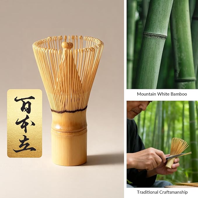 8 Pcs Matcha Whisk Set: Matcha Bowl, Whisk and Holder, Cleaning Brush, Bamboo Scoop, 304 Sifter, Tool Holder, Tea Mat – Matcha Set Kit Gifts for Women, Mom, Valentines Day (Pink)