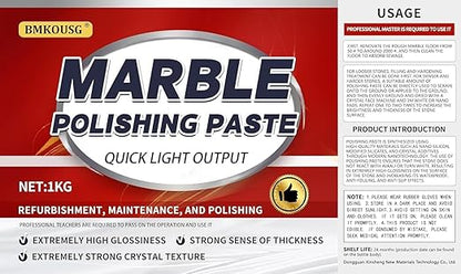 Marble Polishing Paste, Granite Polishing Compound,Marble Polishing Kit, Quartz Cleaner Countertop,Quartz Polish, Granite Sealer and Protectant - Non-Toxic, Streak-Free (2.2LB,1Pce)