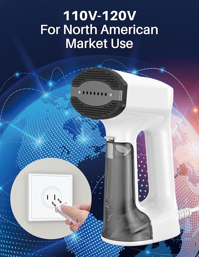 Sweepulire Vacuum Steamer for Clothes, Dual Water Tank 320ml (160ml x2), 3500Pa Suction Handheld Clothes Steamer, 3 Modes, LED Display, Steaming & Ironing 2 In 1Steamers for Clothes (110-120V)