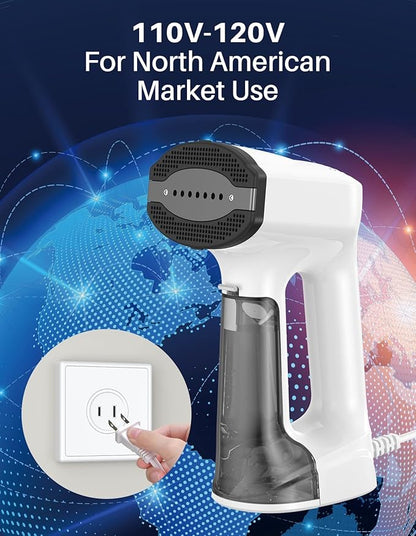 Sweepulire Vacuum Steamer for Clothes, Dual Water Tank 320ml (160ml x2), 3500Pa Suction Handheld Clothes Steamer, 3 Modes, LED Display, Steaming & Ironing 2 In 1Steamers for Clothes (110-120V)