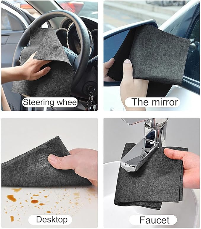 Thickened Magic Cleaning Cloth, Lint Free Cloth,Reusable Microfiber Cleaning Rag for Windows Glass, Windows, Cars, Machine Washable (10)