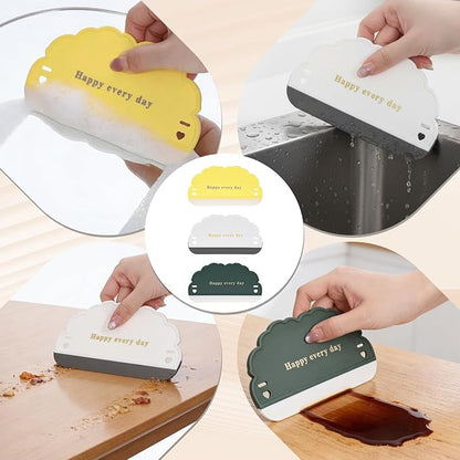 Small Rubber Squeegee 3 Pcs All-Purpose Mini Soft Rubber Window Squeegee Small Squeegees Window Scrubber Scraper for Kitchens Bathroom Shower Mirrors Car Windshield （Green, Yellow, White）