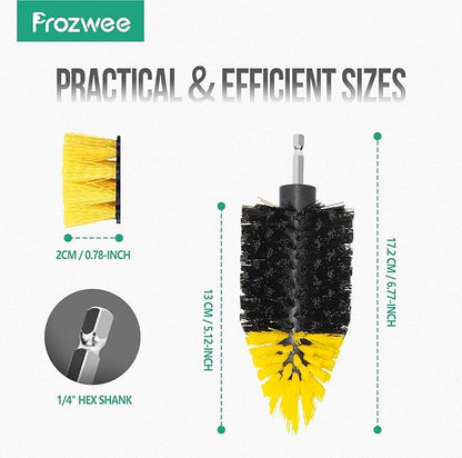 2PACK Tile Corner Drill Brush Set,with Extend Bar Which can Hold and Stabilize,Upgraded Brush Made to Tackle Corner Stains,Cleaning Corner of Grout, Tiles, Sinks,Bathroom,etc.