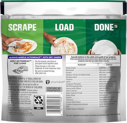 Cascade Platinum Dishwasher Pods, Dishwasher Detergent, Dish Detergent Soap, Fresh, 12 count