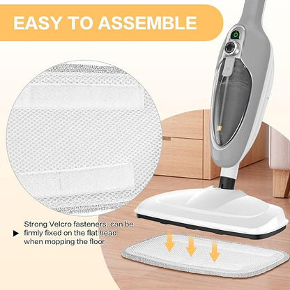 4 Packs Replacement Mop Pads Compatible with GorFanty Steam Mop GF-6610B/GF-6610/ Neugo NE033 NE033M/ Mxnsewr Steam Mop, Washable, Reusable Microfiber Steam Mop Cloth