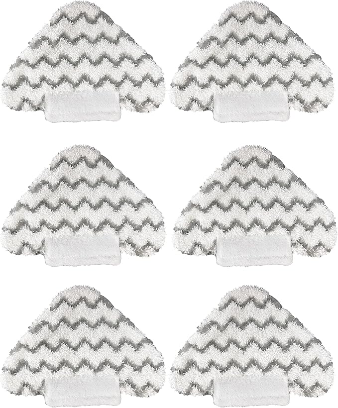 6 Pack Steaming Mop Replacement Pads Triangle for Shark Lift-Away Genius S3973 S3973D S5003D S6001 S6002 3973WM S5002 Steam Pocket Mop Series