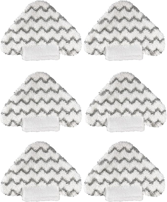 6 Pack Steaming Mop Replacement Pads Triangle for Shark Lift-Away Genius S3973 S3973D S5003D S6001 S6002 3973WM S5002 Steam Pocket Mop Series
