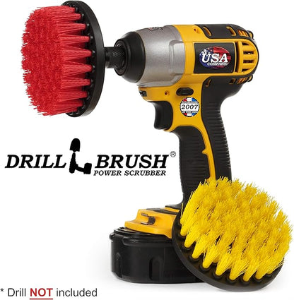 Bathroom Accessories - Shower Curtain - Bath Mat - Drill Brush - Spin Brush Scrub Kit - Grout Cleaner - Concrete Bird Bath, Benches, Statuary - Hard Water, Calcium, Mineral Deposits, Soap Scum, Rust