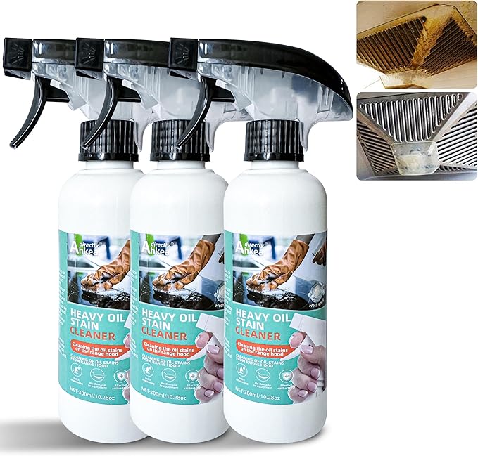 Heavy Duty Cleaner and Polish, Sciasi Kitchen Cleaner, Non-Scratch, All Purpose Cleaning Spray For Range Hoods, Countertops, Ovens, and Appliances, 3PCS