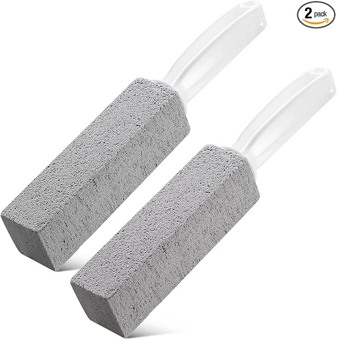 Bexter 2-Pack Value Toilet Bowl Pumice Cleaner with Handle – Removes Hard Water Rings, Stains & Limescale – Multi-Surface Bathroom Cleaning Stone for Sink, Pool, Tile