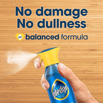 Pledge pH-Balanced Multisurface Spray, Gently Clean 101 Surfaces, Remove Dust and Messes, No Residue - Rainshower Scent, 9.7oz, Pack of 3