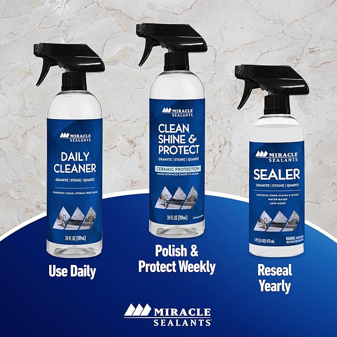 Miracle Sealants Daily Cleaner for Granite, Quartz, Marble, Quartzite, Countertops pH Neutral, 24 oz