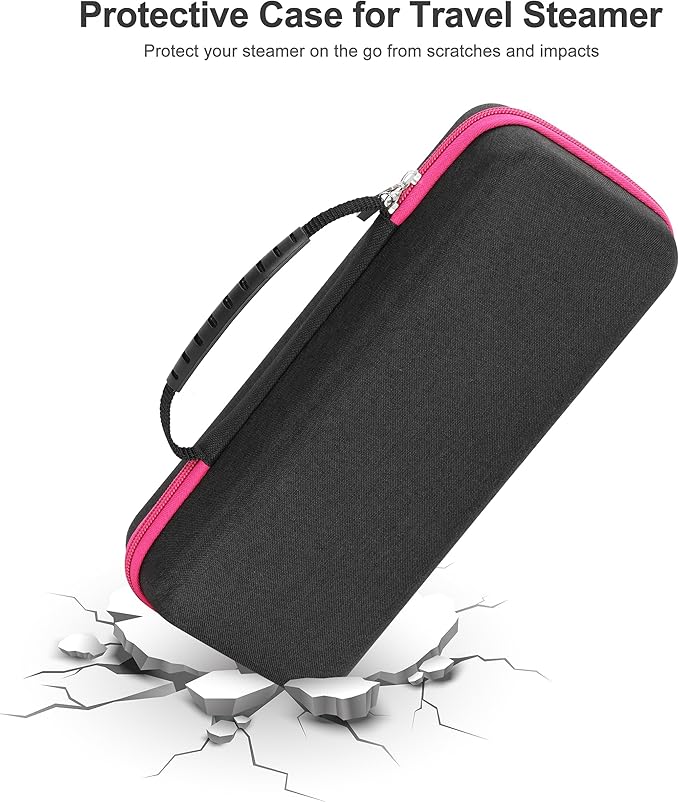 Travel Steamer Case Compatible with Jack & Rose/for FEPPO/for Nesugar Garment Steamers, Handheld Carrying Storage Bag Organizer for Iron Accessories Black(Case Only, Steamer Not Included)