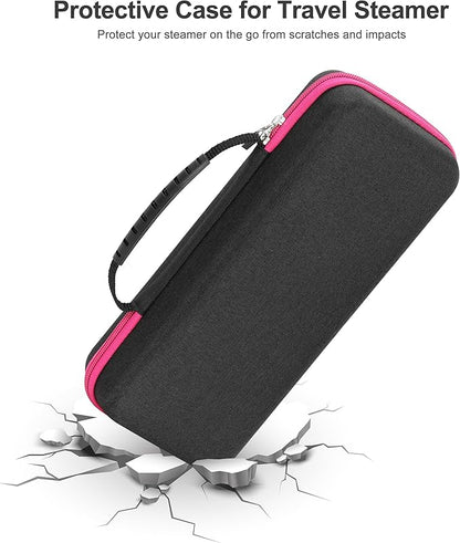 Travel Steamer Case Compatible with Jack & Rose/for FEPPO/for Nesugar Garment Steamers, Handheld Carrying Storage Bag Organizer for Iron Accessories Black(Case Only, Steamer Not Included)