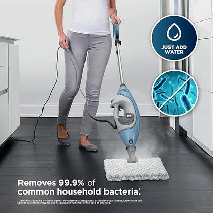 Shark Lift-Away 5-in-1 Steam Mop with Detachable Handheld Steam Cleaner, for Whole Home Cleaning including Sealed Hard Floors, Kitchens, Bathrooms, Upholstery, Cars, Grout & more, Blueberry, S3972BRN