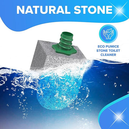 DISIWENE Pumice Cleaning Stone with Handle Toilet Bowl Cleaner Hard Water Ring Remover for Bath/Pool/Kitchen/Household Cleaning (5, 5 Pack with Twist-Off Handle)