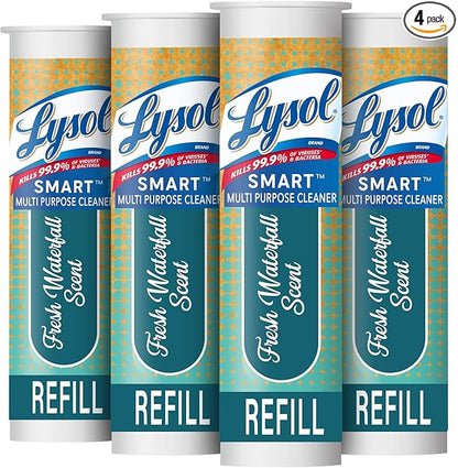 Lysol Smart Refill Cartridges, 4 x 0.195FL.OZ (5.76mL) (Pack of 4) Fresh Waterfall