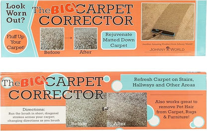 The Big Carpet Corrector- Carpet Rake to Rejuvenate Your Matted Carpet. Perfect for Hallways, Stairs, Steps, and Other High Traffic Areas.