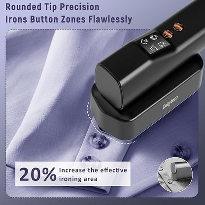 Travel Steamer & Iron 2 In 1, Dual Voltage 100V-240V Handheld Steamer for Clothes, Button Ironing Friendly Design, Portable Steamers for Global ＆ Europe Travel, 7.2FT Power Cord with Safe Switch