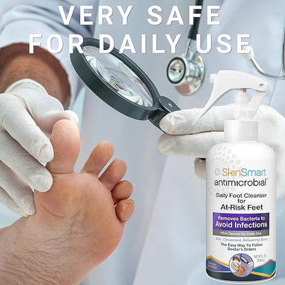 SkinSmart Daily Foot Cleanser for Advanced Foot Hygiene 8 ounce Spray