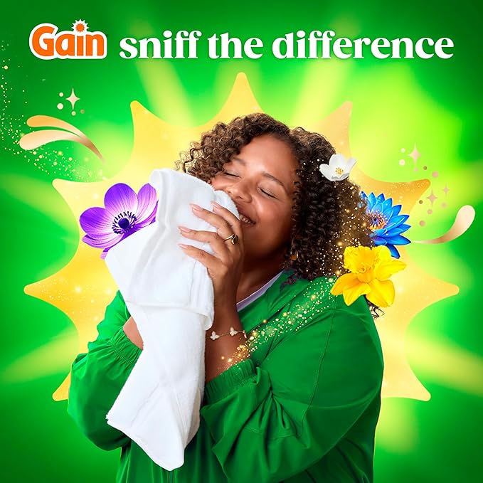 Gain Plus Flings Liquid Laundry Detergent Pods, Gain's Best Clean, All-In-One Pacs, Moonlight Breeze Scent, 45-Count