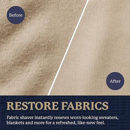 Farberware Fabric Shaver & Lint Remover Set–Battery Operated Sweater Shaver with Triple Blades and Extra Sticky Roller for Pet Hair, Fuzz & Pilling on Clothes, Upholstery & Bedding (Sage, Small)