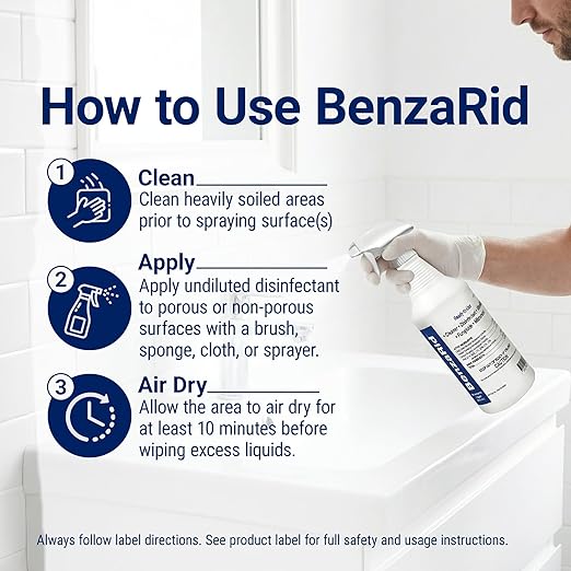 Hospital Disinfectant Sanitizer & Virucide | Kills 99.99% of COVID-19, Avian Flu H1N1,H1N2, H5N1, SARS, Bloodborne Pathogens, Staph, Bacteria & Mold | EPA Reg. | Child & Pet Safe 1 Gal