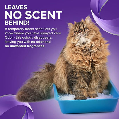 Zero Odor – Litter Odor Eliminator - Patented Molecular Technology - Pet Safe & Works on all types of litter, 64oz Refill