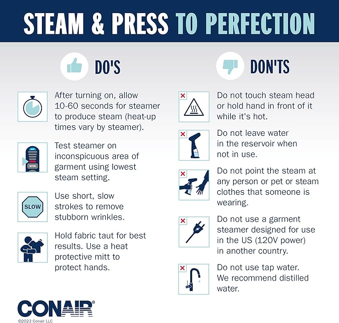 Conair Handheld Garment Steamer for Clothes, ExtremeSteam 1200W, Portable Handheld Design,White/Light Green