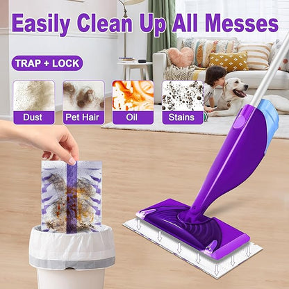 7 Count Mopping Pads Refills Compatible with Swiffer WetJet, Disposable Multi Surface Floor Cleaning Spray Mop Refill Pads, Multi-Layer Wet Dry Use for Hardwood Floor