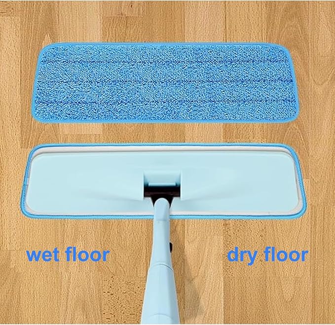 10 Pcs Reusable Mop Pads,16 Inch Microfiber Wet Dry Floor Clean Mop Pad Refill Compatible with Swiffer PowerMop Bona Mop & Other 13-16 Inch Spray Mop