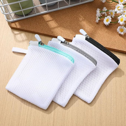 Cabilock 8 Pack Mini Mesh Laundry Bags for Delicates, 4.7" Small Washing Bag with Premium Zipper, Fine Mesh Wash Holders for Lingerie, Socks, Underwear, Jewelry, Reusable Travel Laundry Organizer