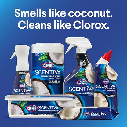 Clorox Scentiva Disinfecting Mist, Coconut and Waterlily, Refill, 16 Fluid Ounces Each, Pack of 3