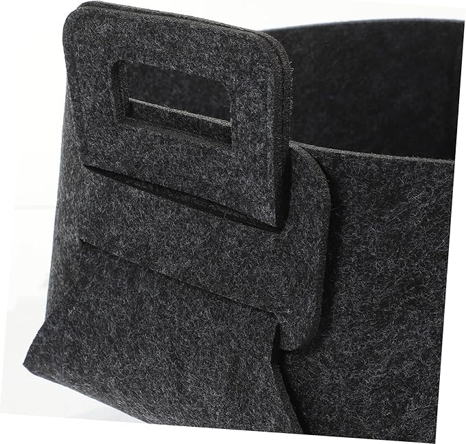Foldable Polyester Laundry Basket with Handles Storage Bin for Dirty Clothes and Space Saving Organizer for Bathroom Nursery Bedroom and Laundry Dark Gray