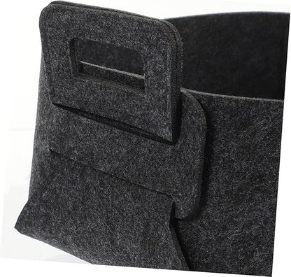 Foldable Polyester Laundry Basket with Handles Storage Bin for Dirty Clothes and Space Saving Organizer for Bathroom Nursery Bedroom and Laundry Dark Gray