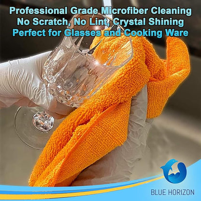 Assorted Color Microfiber Towels - 36-Pack, Dual-Sided Ultra Soft Plush Washcloth, Professional Grade Premium Microfiber Detailing Cleaning Cloths, Car, Household and Commercial (Mix Color, 16" x 16")